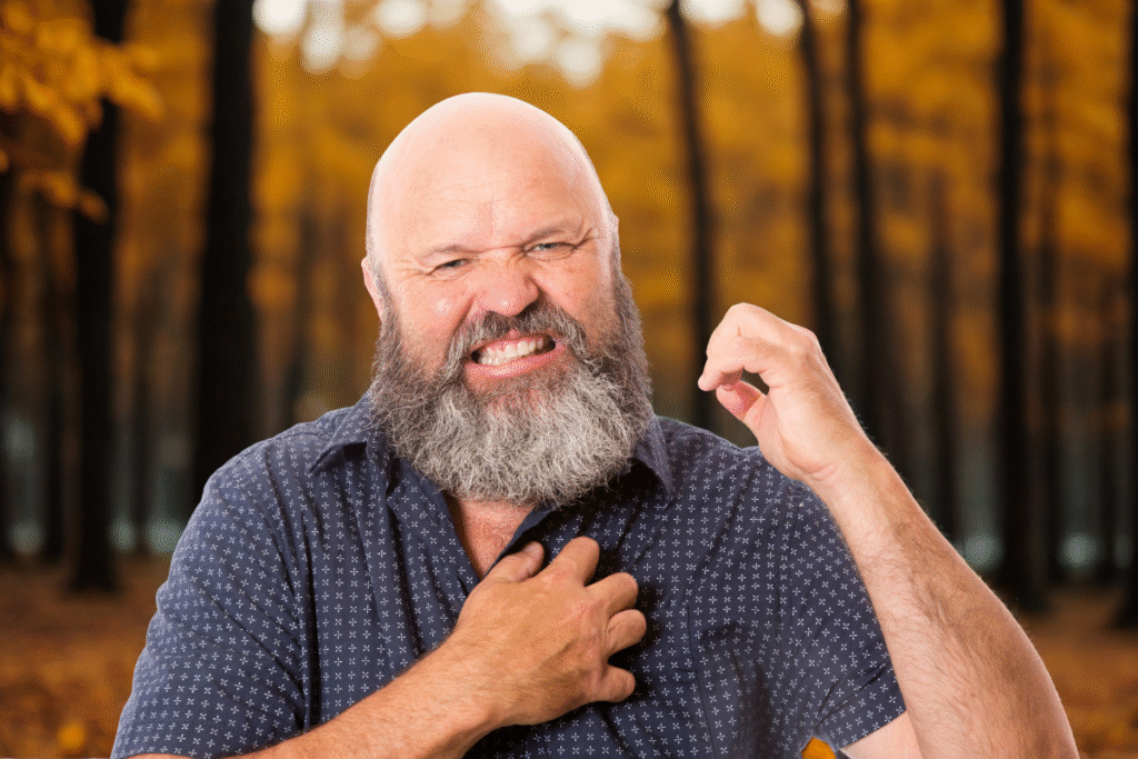 barbe qui gratte homme automne